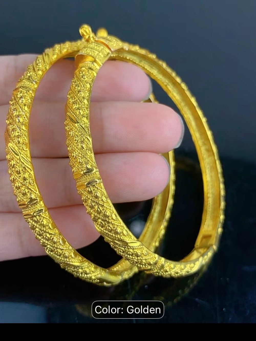 2 pc Indian golden color bangles set